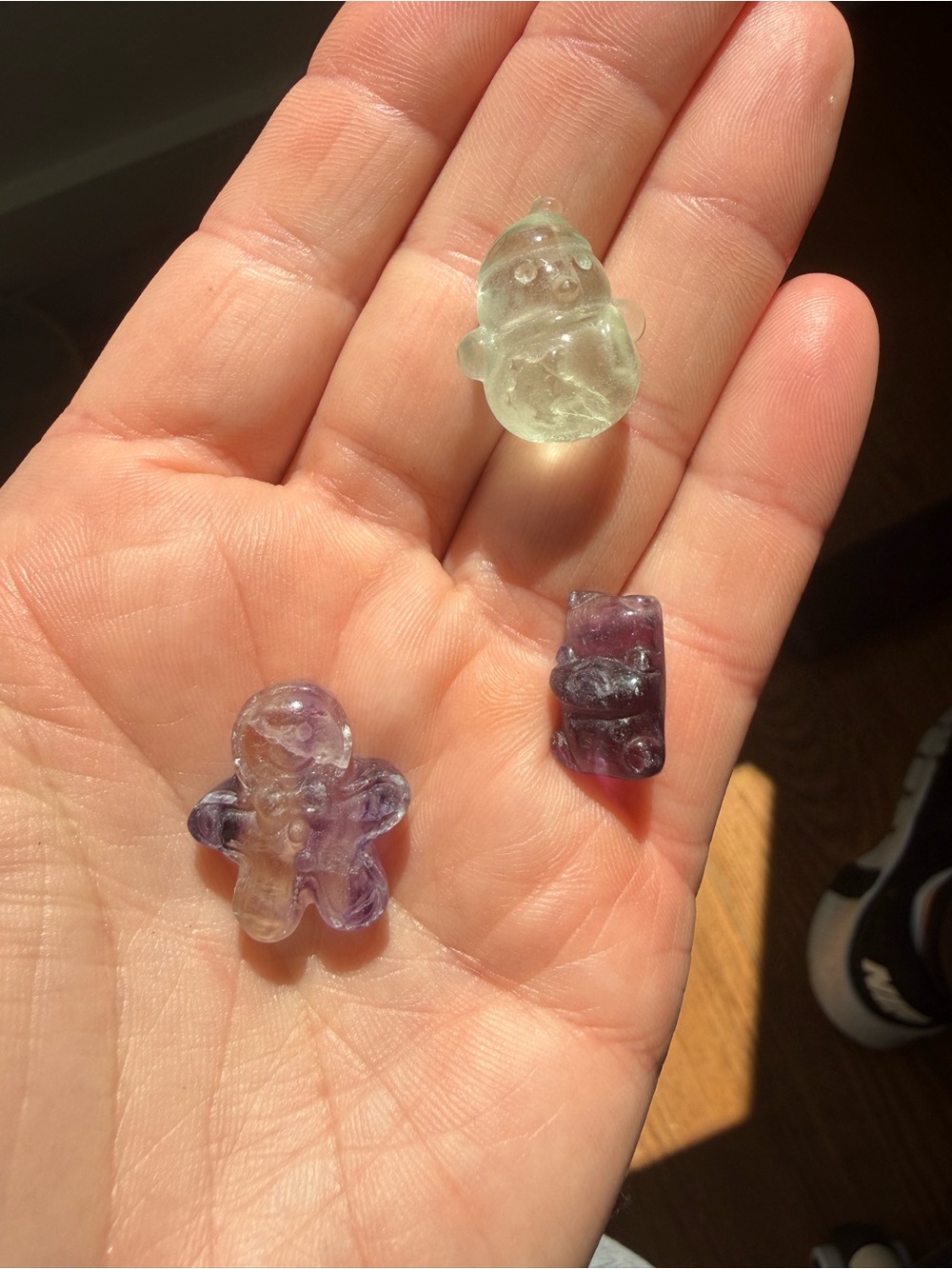Fluorite crystals holiday carvings bundle